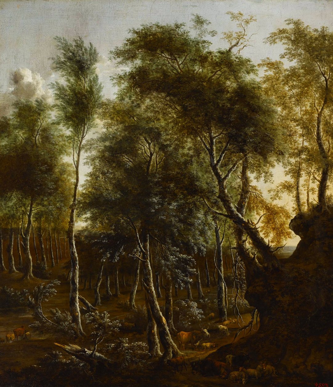Uma paisagem arborizada de Frederik de Moucheron