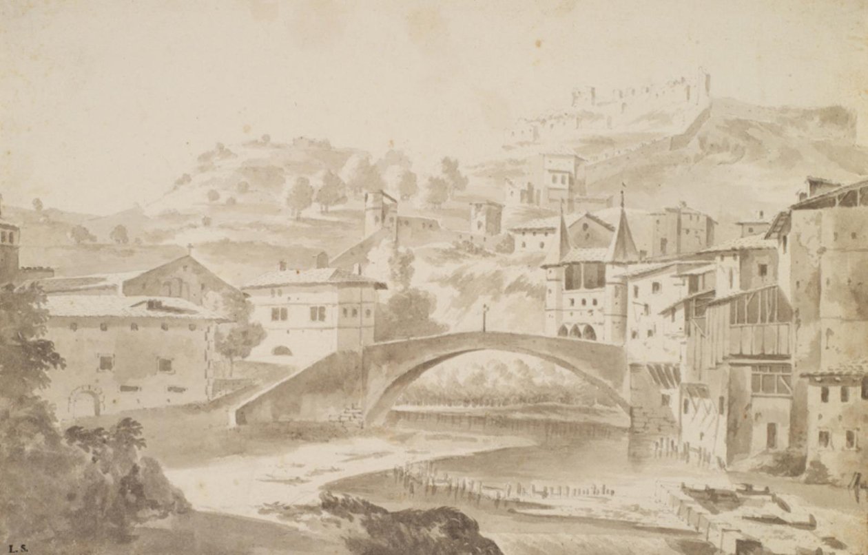 Viena, perto de Lyon. Pont Saint-Martin sobre floden Gére. TELEVISÃO. Priorado de Saint-Martin, s.t. Porte de la Rochette e slottet Pipet de Frederik de Moucheron