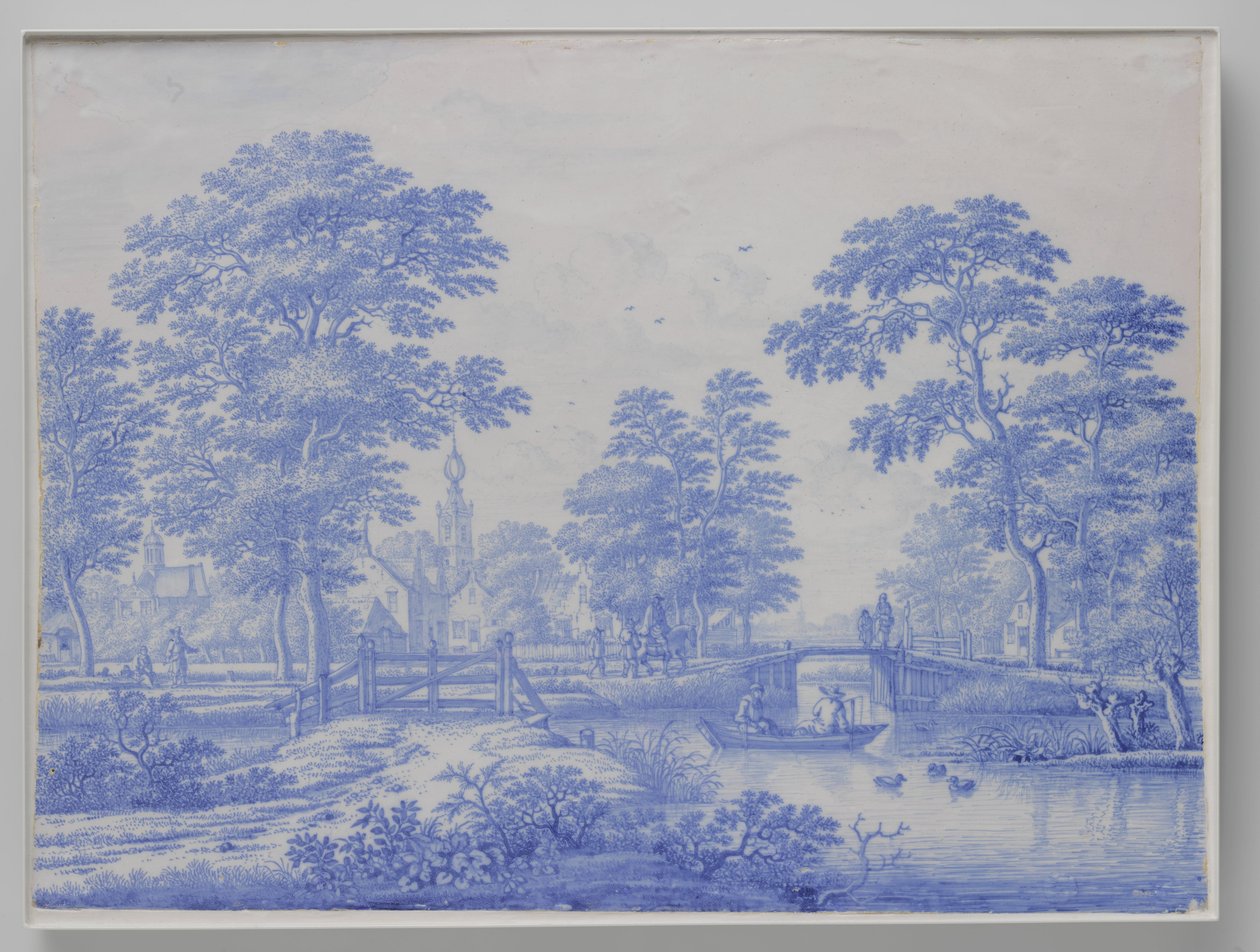Placa com Vista de Overschie perto de Roterdão
Prato com vista de Overschie de Frederik van Frytom (attributed to)