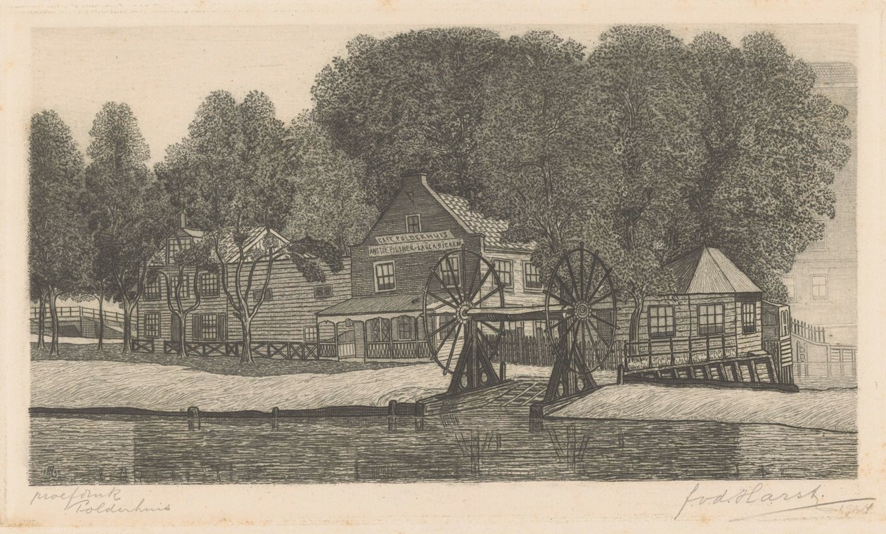 Polderhuis (título original no objeto) de Frederik van der Harst (signed by artist)
