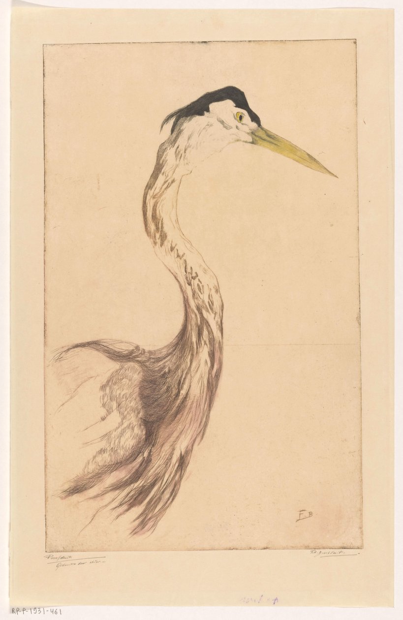 Garça de Frederika Henriëtte Broeksmit (signed by artist)