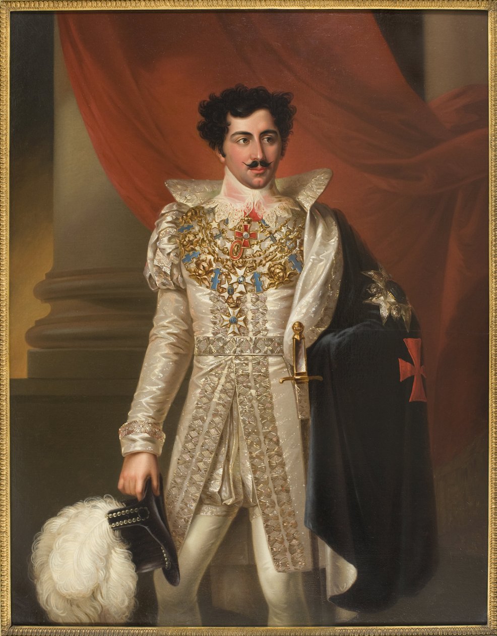 Oscar I, roi de Suede et Norvege - Retrato de Oscar I (1799-1859), Rei da Suécia e Noruega, de Westin, Fredric (1782-1862). Óleo sobre tela. Dimensão : 149x114 cm. Nationalmuseum Estocolmo de Fredric Westin