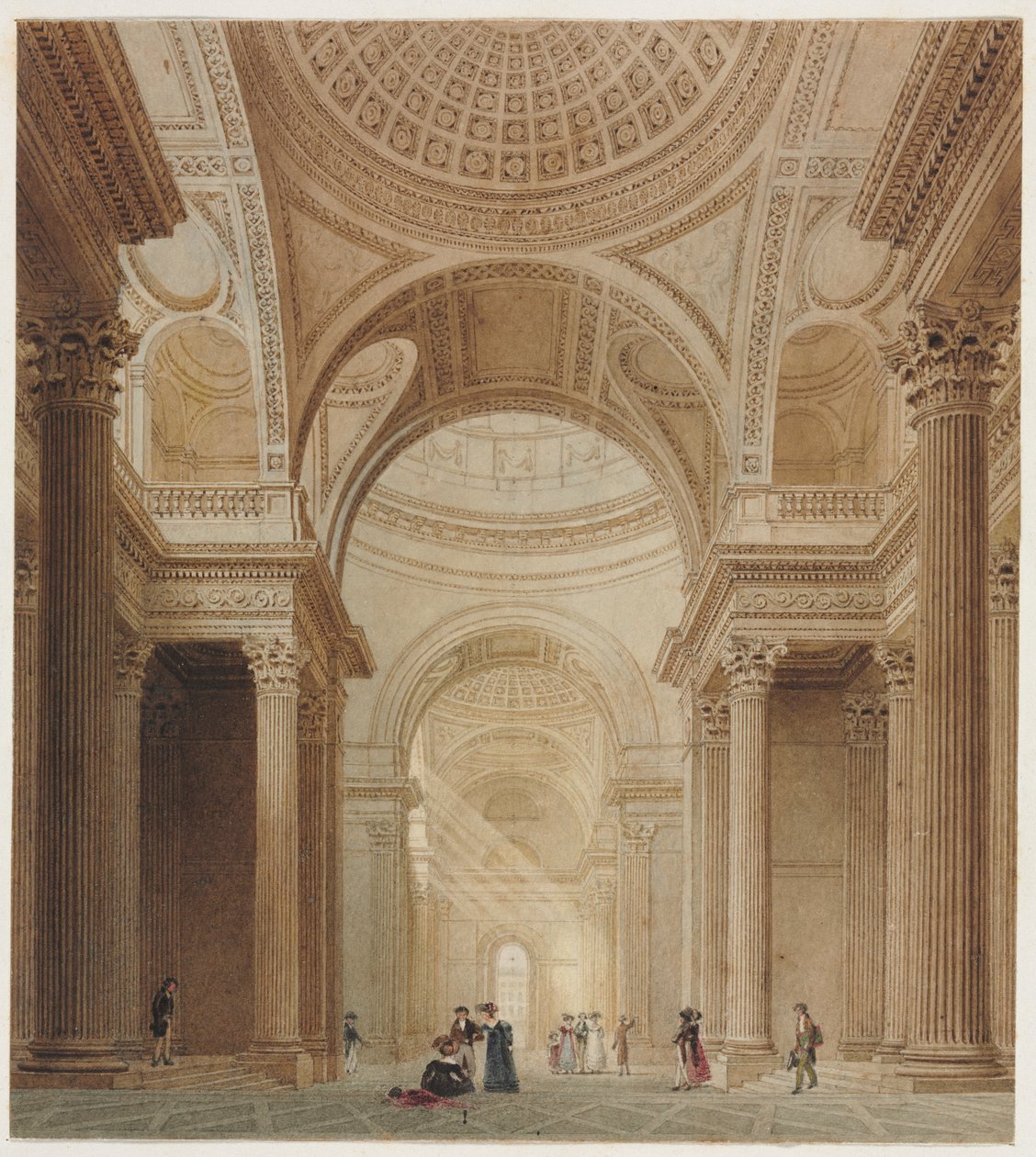 Interior do Panteão em Paris de Fredrick Nash