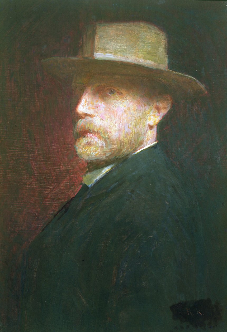 Auto-retrato (óleo sobre tela) de Fredrik Kolstoe