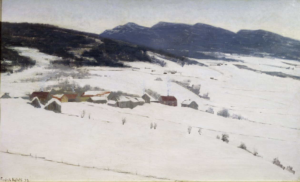 Paisagem de Inverno de Fredrik Kolstoe