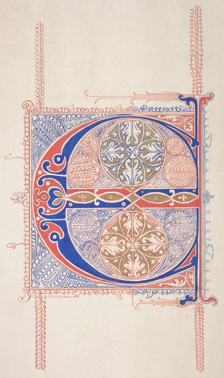 Inicial iluminada C, 1830-62. de Freeman Gage Delamotte