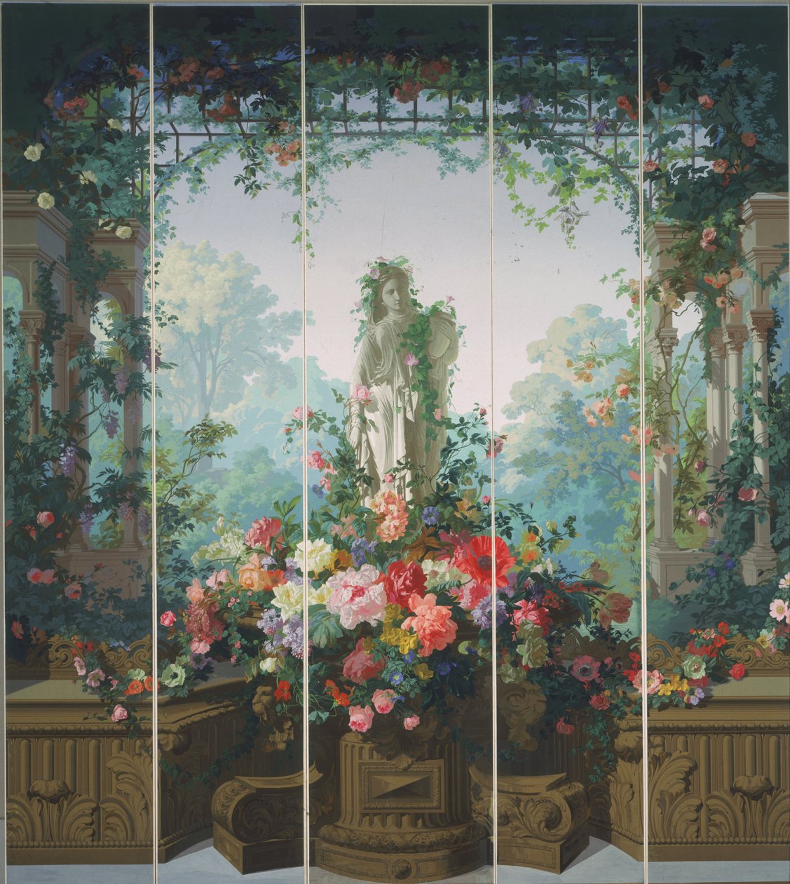 Papel de Parede de Jardim de Armida de French Designed by Édouard Muller