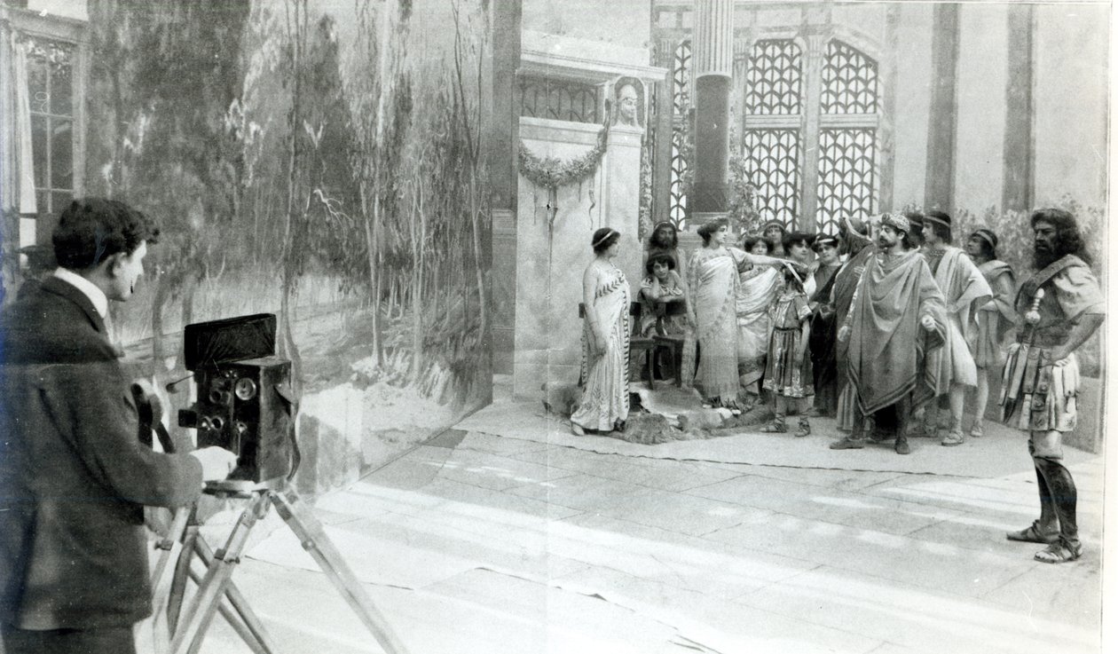Atores da Academia e Comédie Française filmam o Retour dUlysse em 1909 de French Photographer