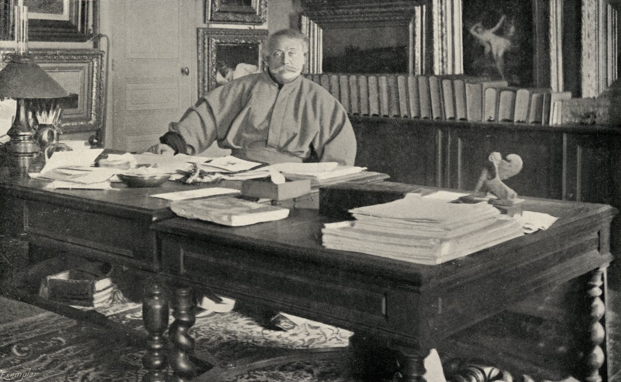 Alexandre Dumas Fils (1824-95) em seu estudo de French Photographer