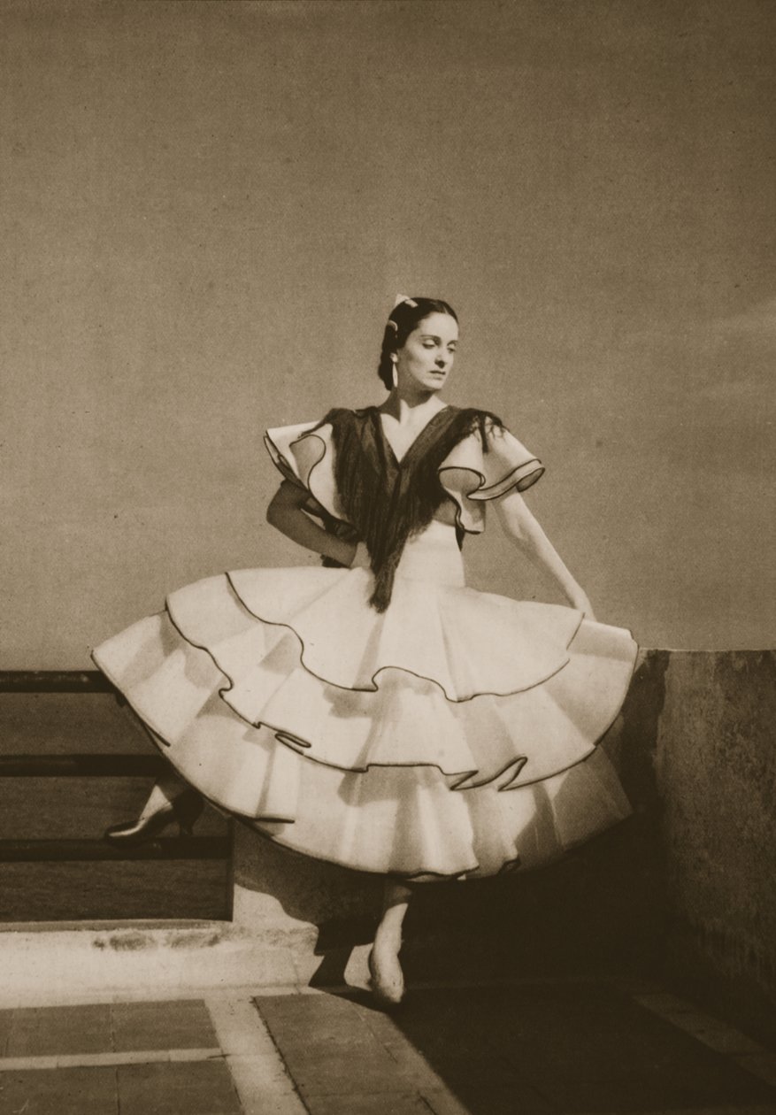 Ana Ricarda, do Grand Ballet de Monte-Carlo, 1949 (fotogravação) de French Photographer