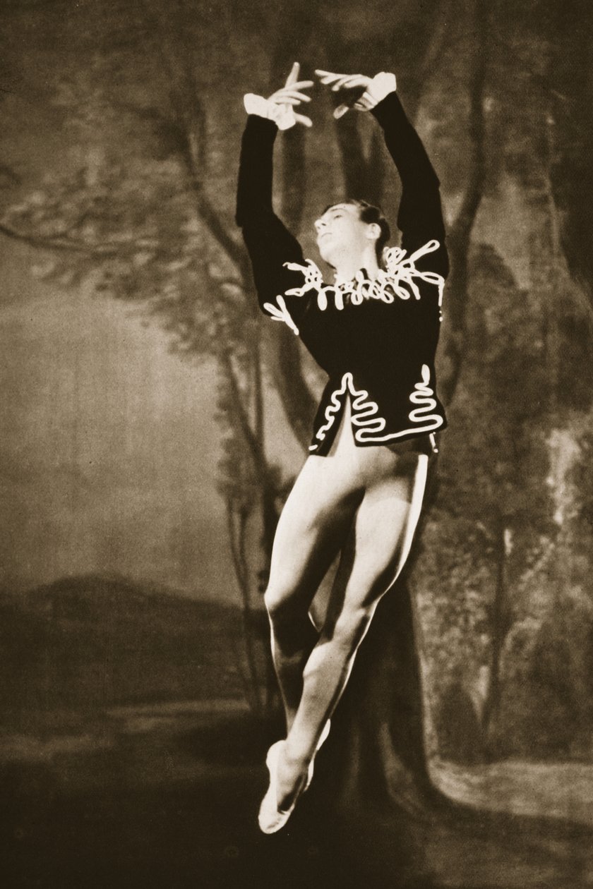 Andre Eglevsky em O Lago dos Cisnes, do Grand Ballet de Monte-Carlo, 1949 (fotogravura) de French Photographer