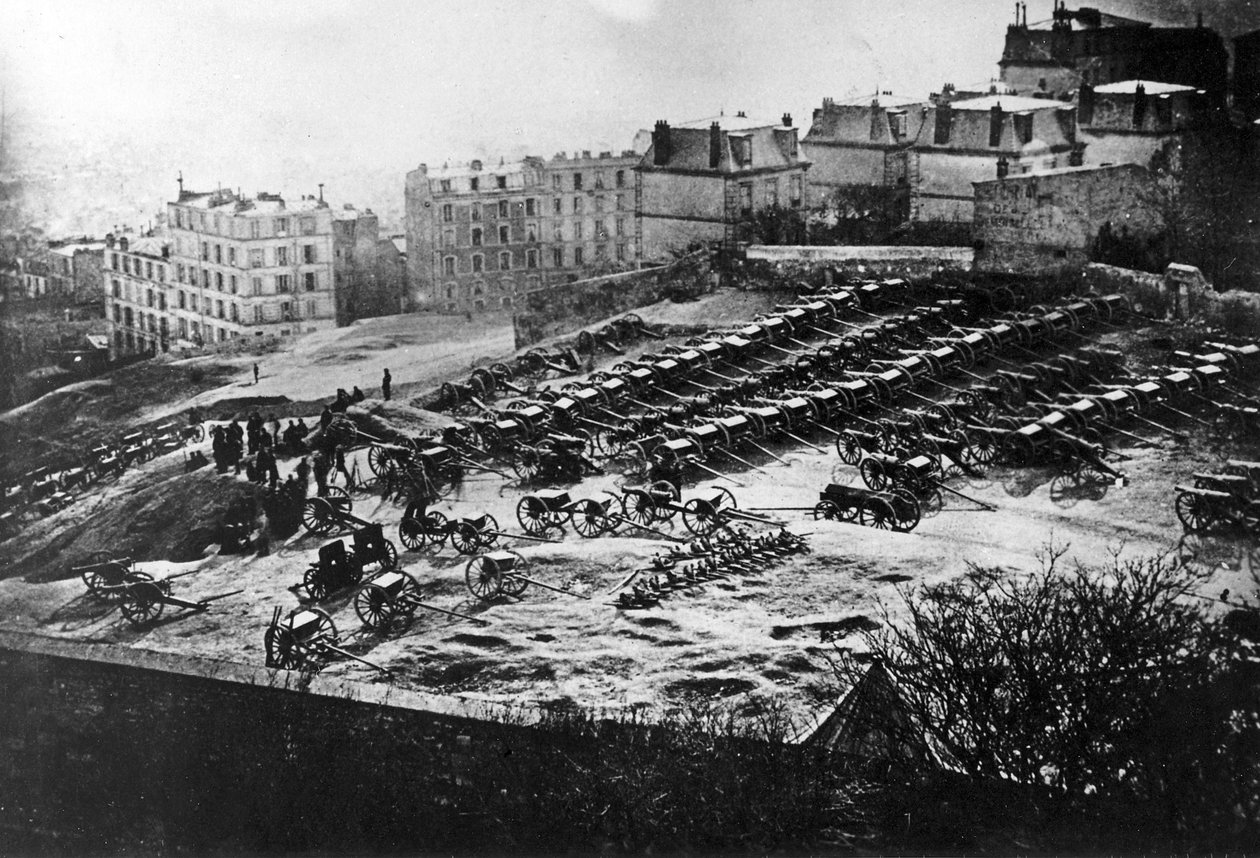 Cannon Park em Montmartre, 1871 de French Photographer