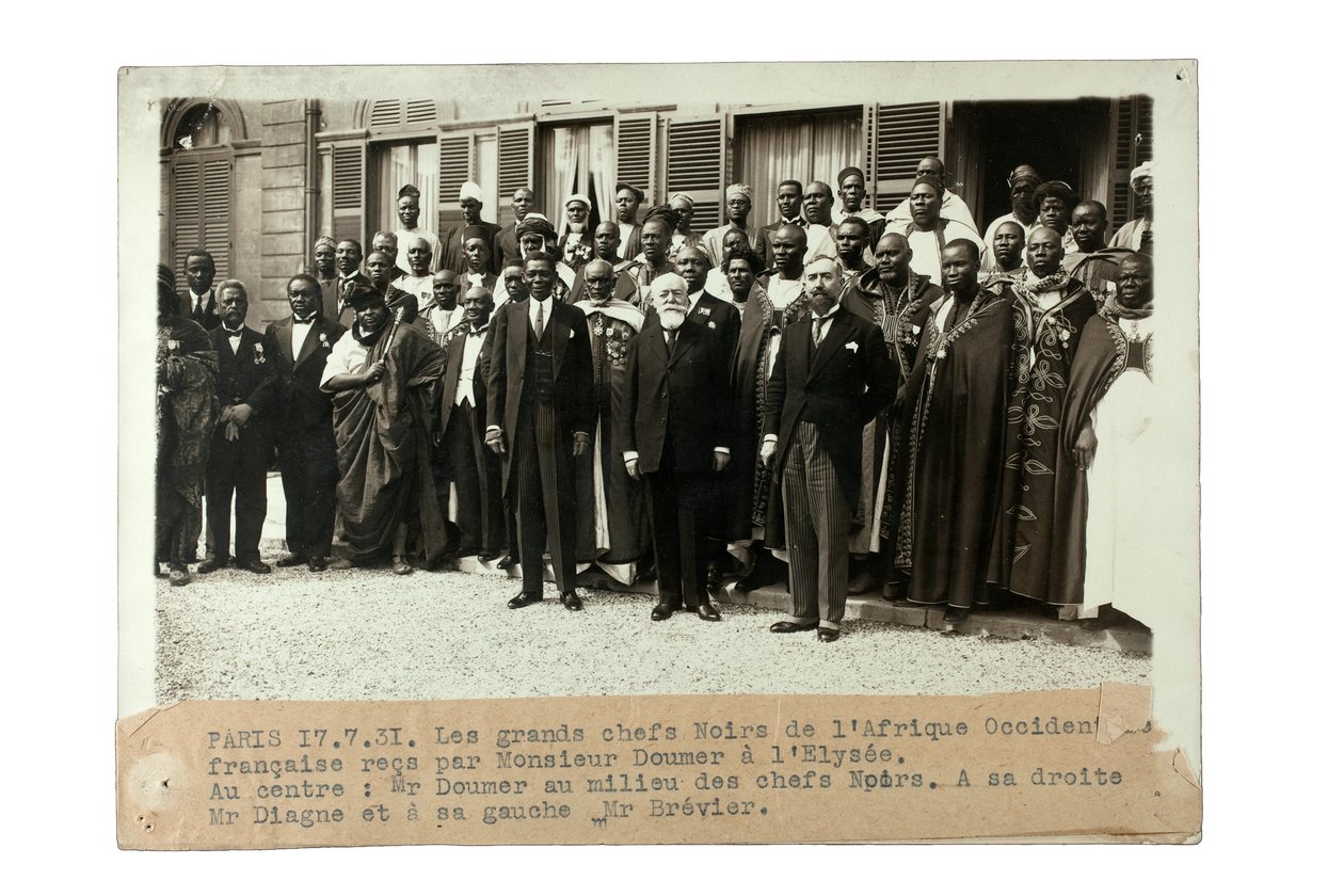 Chefes da África Ocidental Francesa, França, 17 de julho de 1931 (impressão em prata de gelatina) de French Photographer