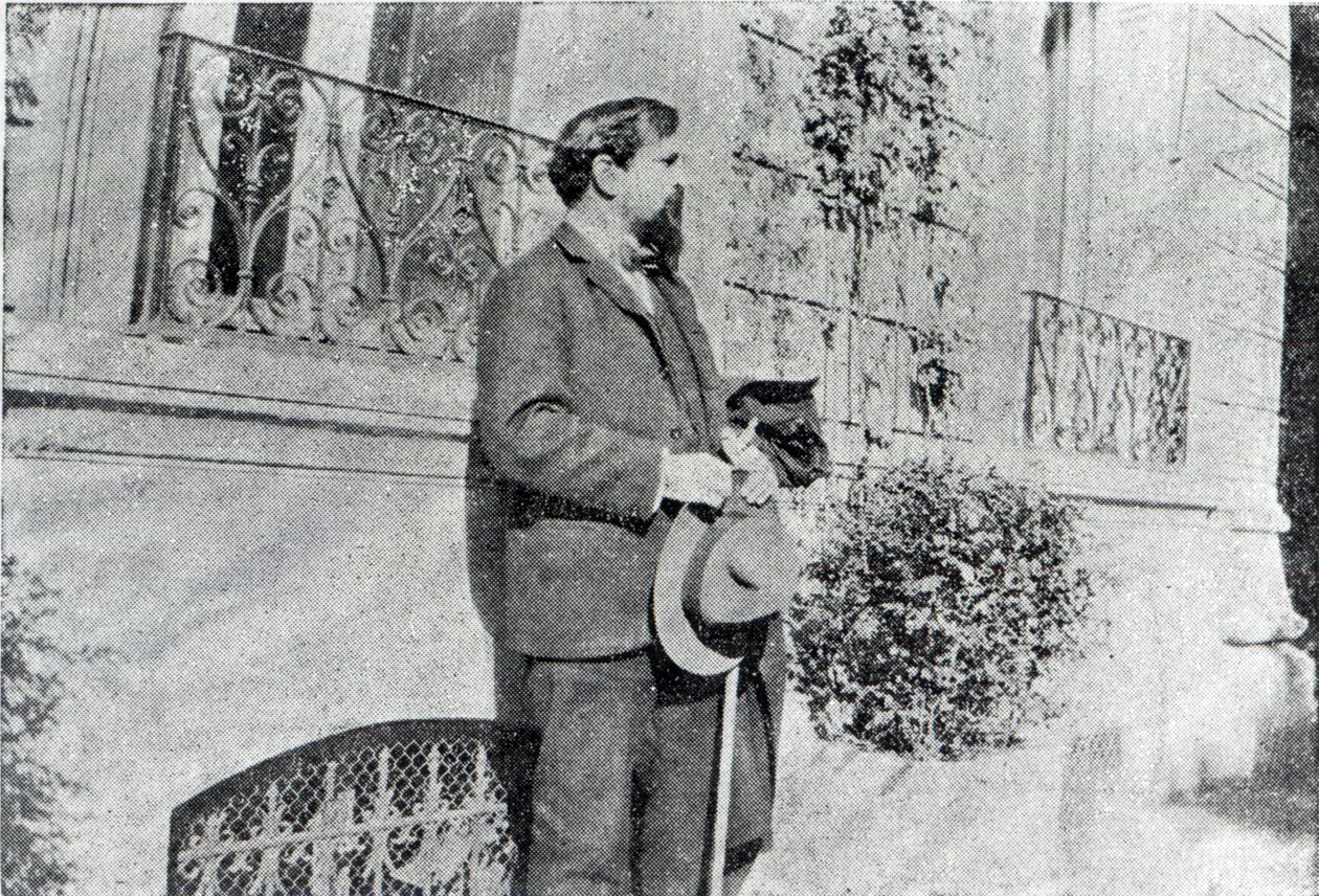 Claude Debussy no seu jardim de French Photographer