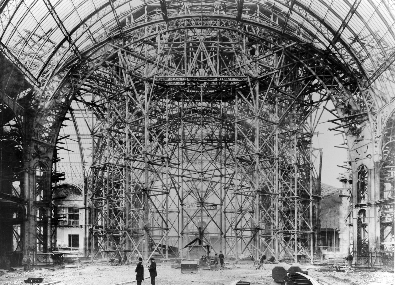 Construção do Grand Palais, Paris, 1898-9 de French Photographer