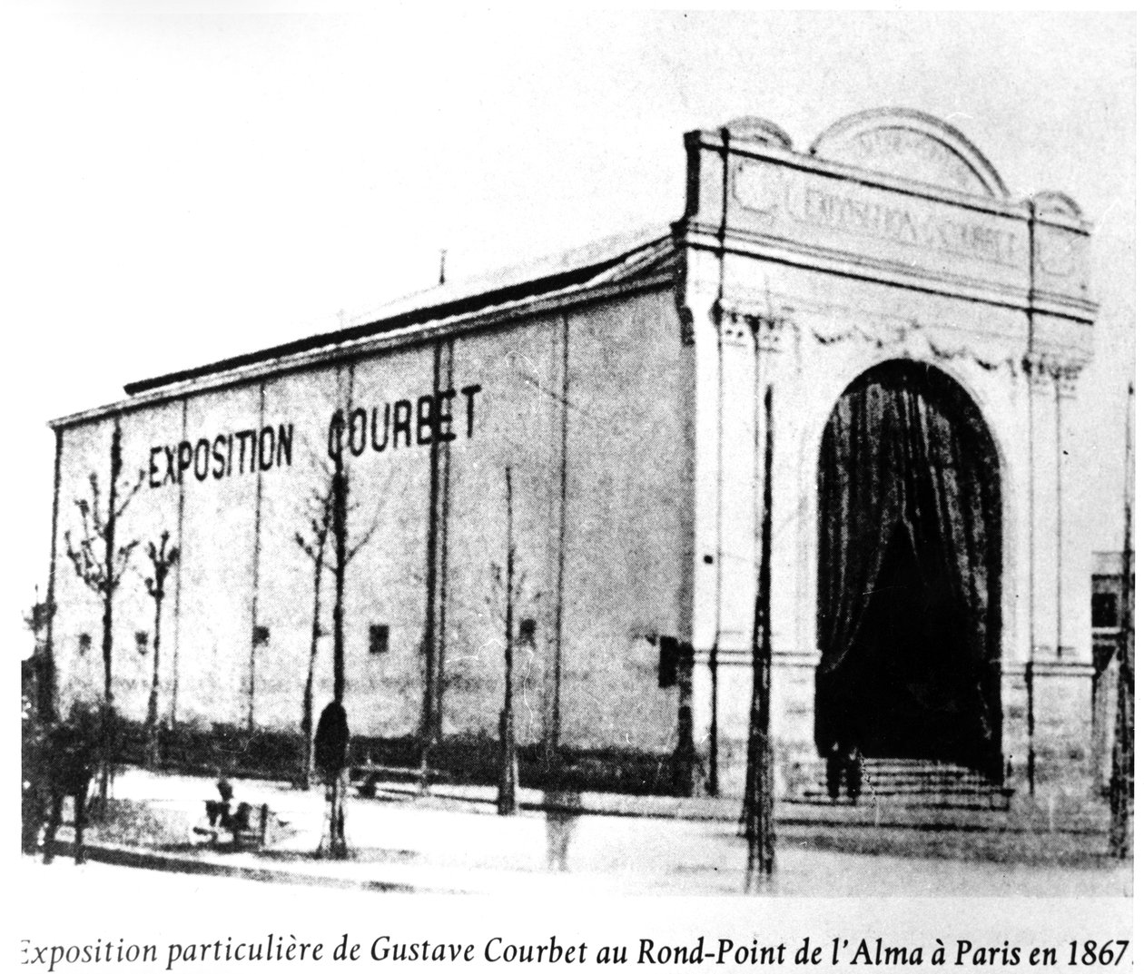 Exposição Courbet no Rond-Point de lmama em Paris em 1867 de French Photographer