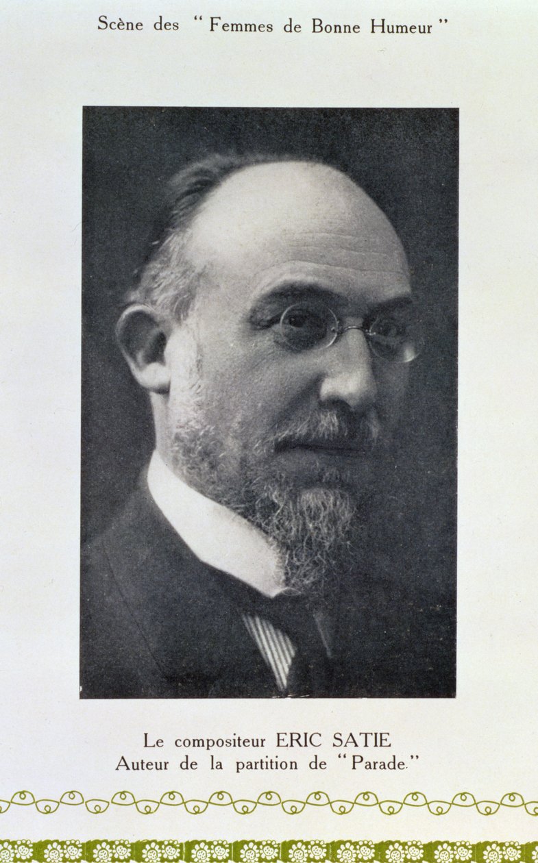 Eric Satie (1866-1925), compositor francês, retrato fotográfico de French Photographer