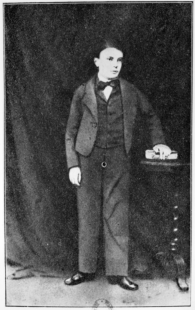 Guy de Maupassant (1850-93) em Fecamp, 9 anos, de La Fin de Maupassant por Georges Normandy, publicado em 1927, Paris de French Photographer