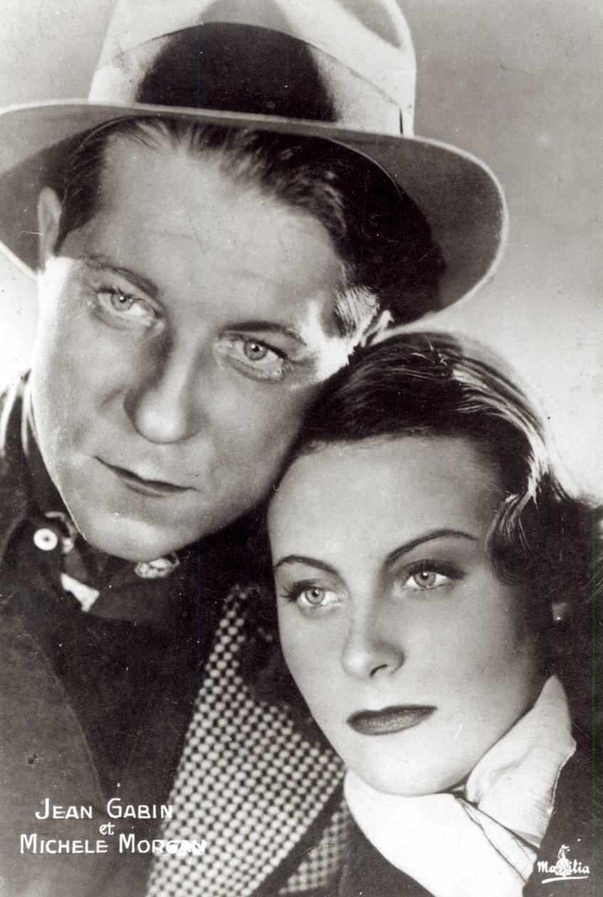 Jean Gabin e Michele Morgan no filme Quai des Brumes 1938 de French Photographer