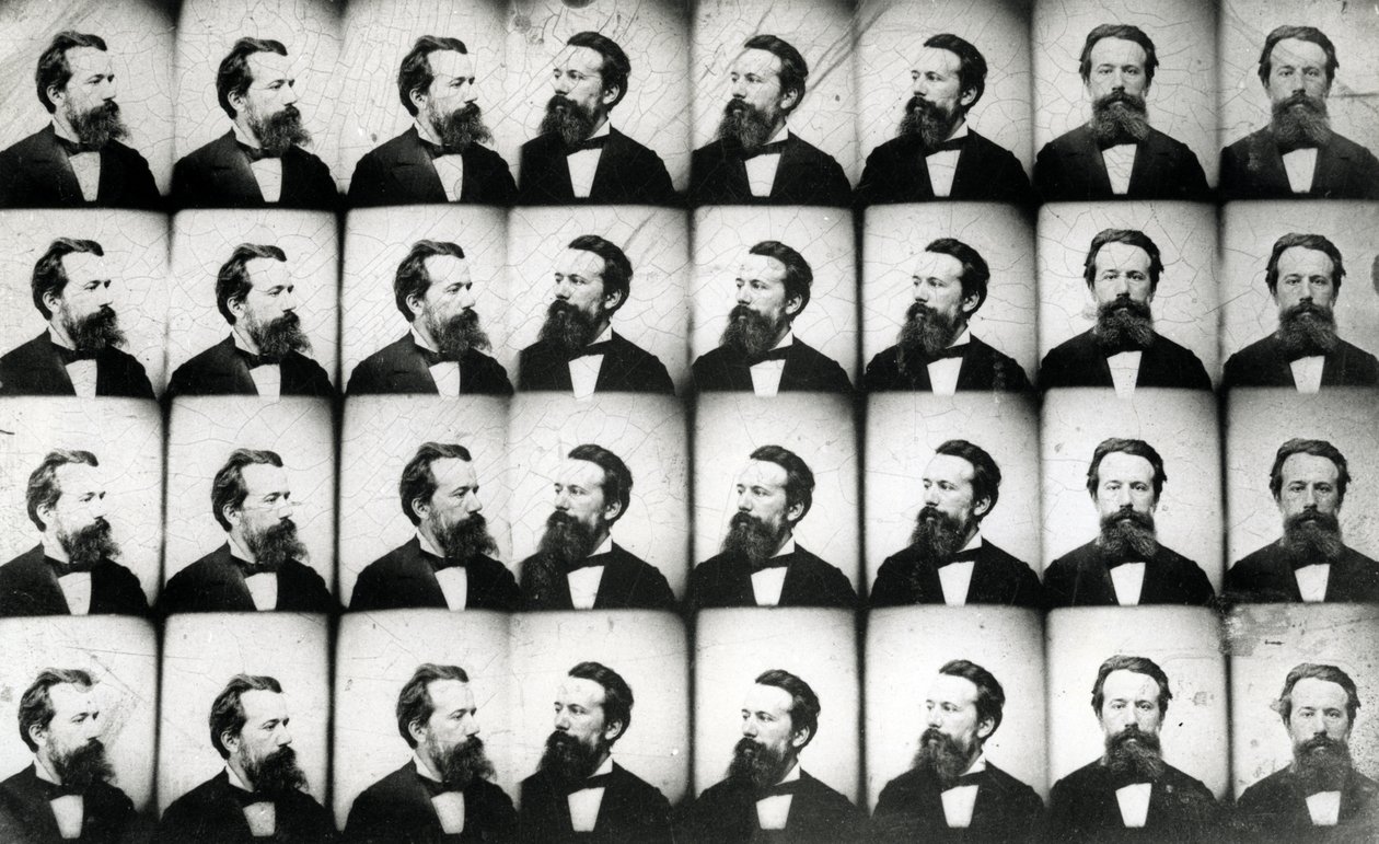 Vários retratos de um homem (ferrotipo) de French Photographer