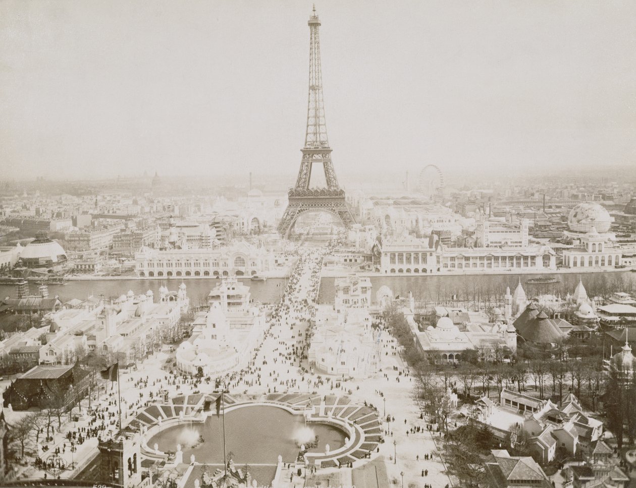Panorama dos Jardins do Trocadero e do Champ-de-Mars, Paris, c.1900 de French Photographer