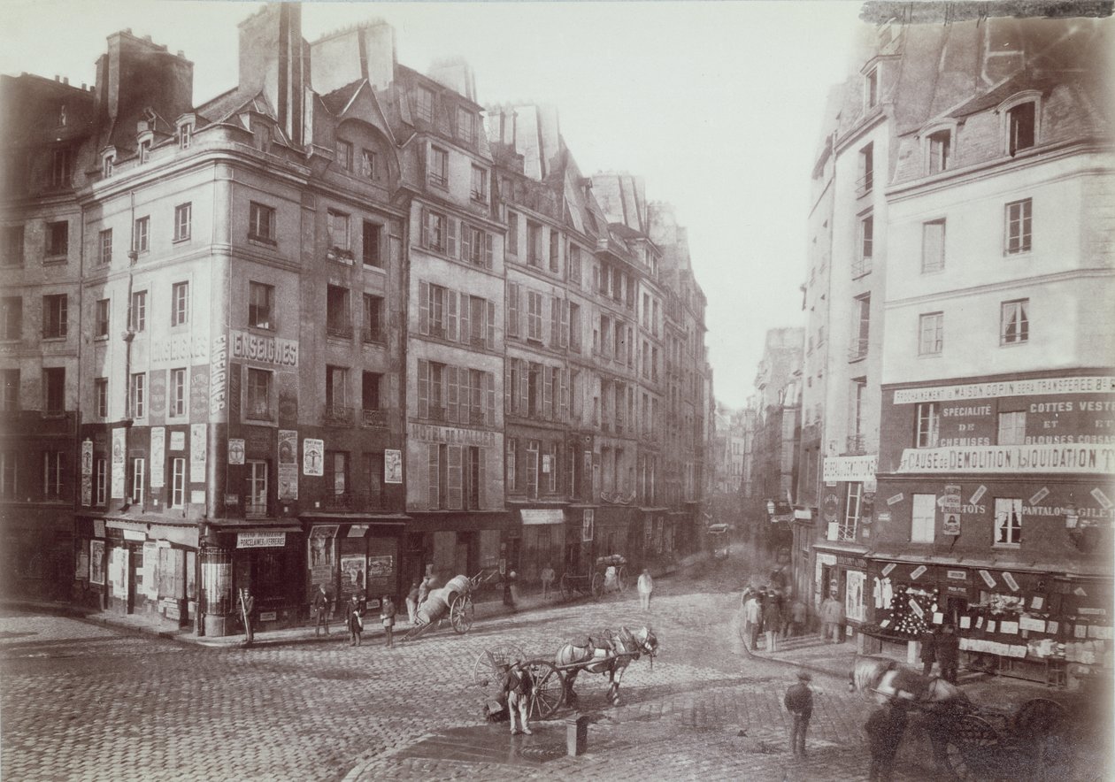 Paris, Rue Galande, 1888 (foto sépia) de French Photographer