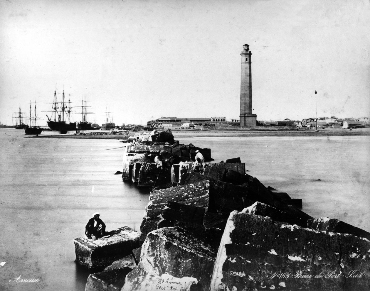 Port Said Lighthouse, c.1875 de French Photographer