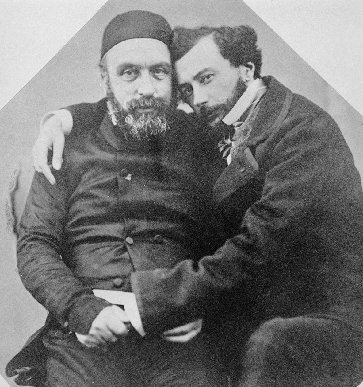 Retrato de Charles Lambert-Bey (1804-64) e Maxime Du Camp (1822-94) de French Photographer