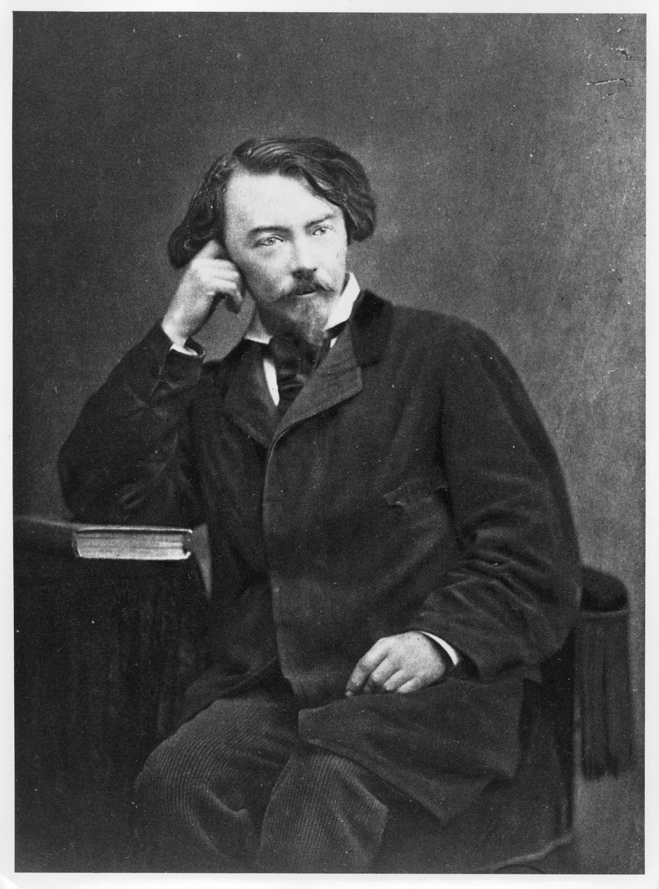 Retrato do conde Auguste de Villiers de LIsle-Adam (1838-89) 1886 de French Photographer