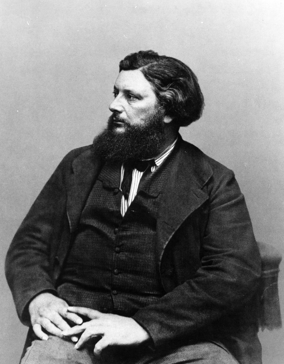 Retrato de Gustave Courbet, c.1865-70 de French Photographer