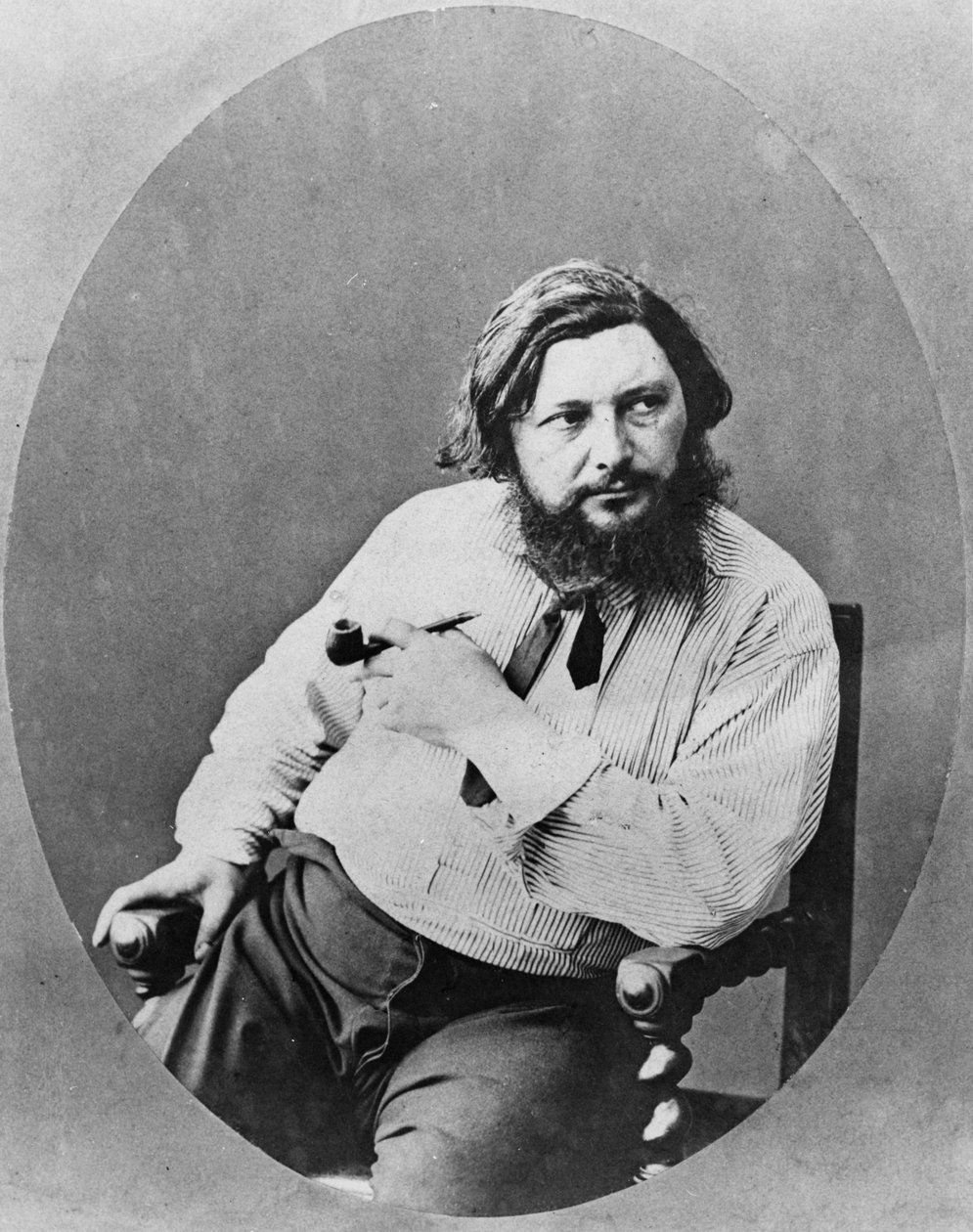 Retrato de Gustave Courbet, c.1870s de French Photographer