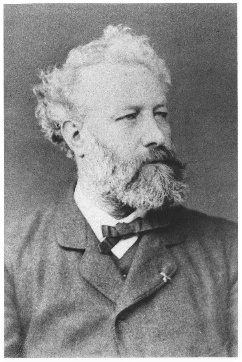 Retrato de Jules Verne (1828-1905) final do século XIX de French Photographer