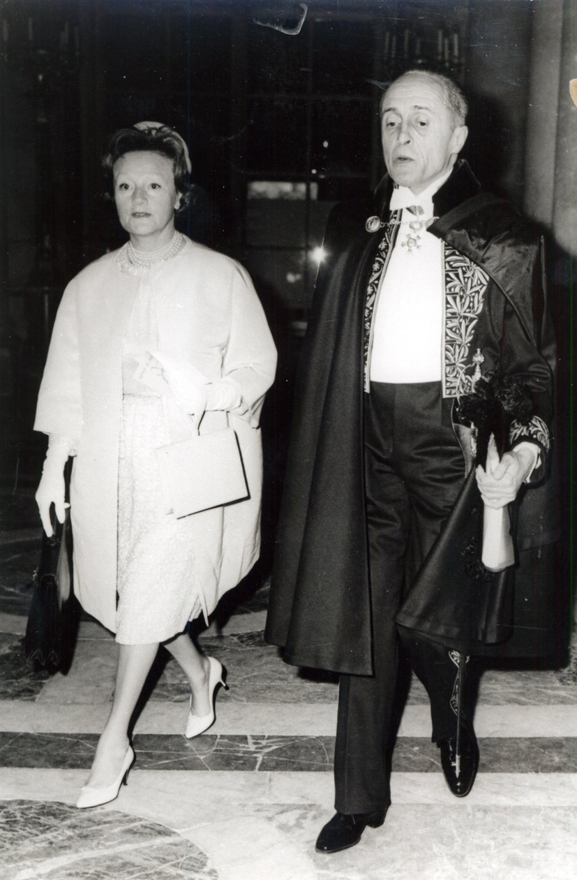Rene Clair e sua esposa Bronya Perlmutter, c.1960 de French Photographer