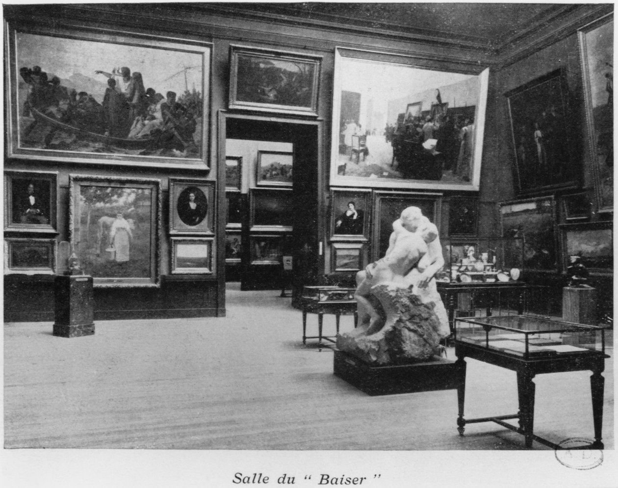 Sala do beijo por Auguste Rodin, Musée du Luxembourg, Paris, c.1910 de French Photographer