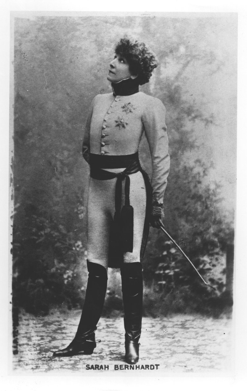 Sarah Bernhardt (1844-1923) em LAiglon por Edmond Rostand (1868-1918) 1900 de French Photographer