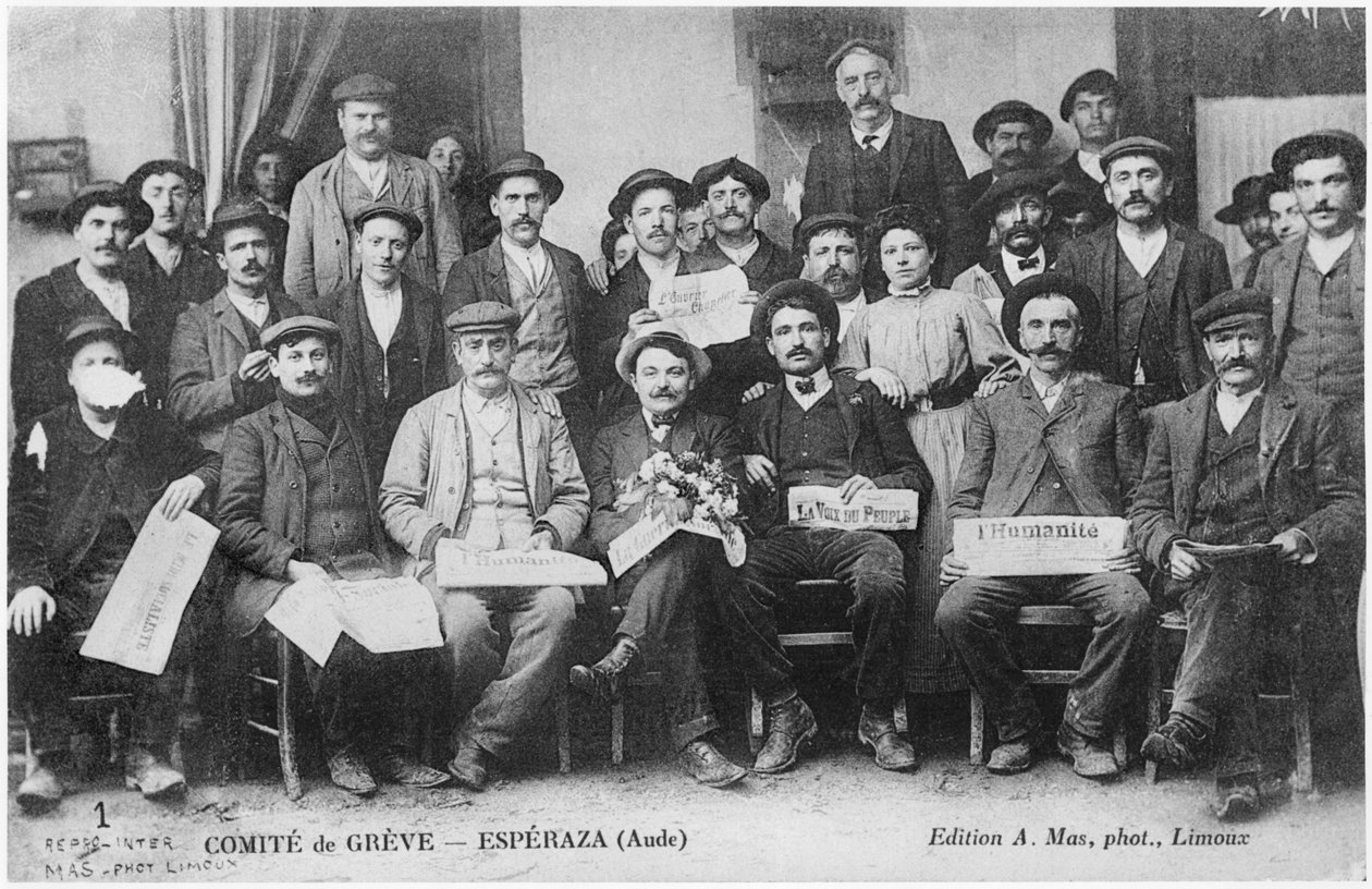 Comitê de grevistas em Esperaza, 1910 de French Photographer