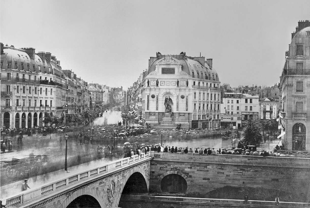 A inauguração da Fontaine Saint-Michel, 1860 de French Photographer