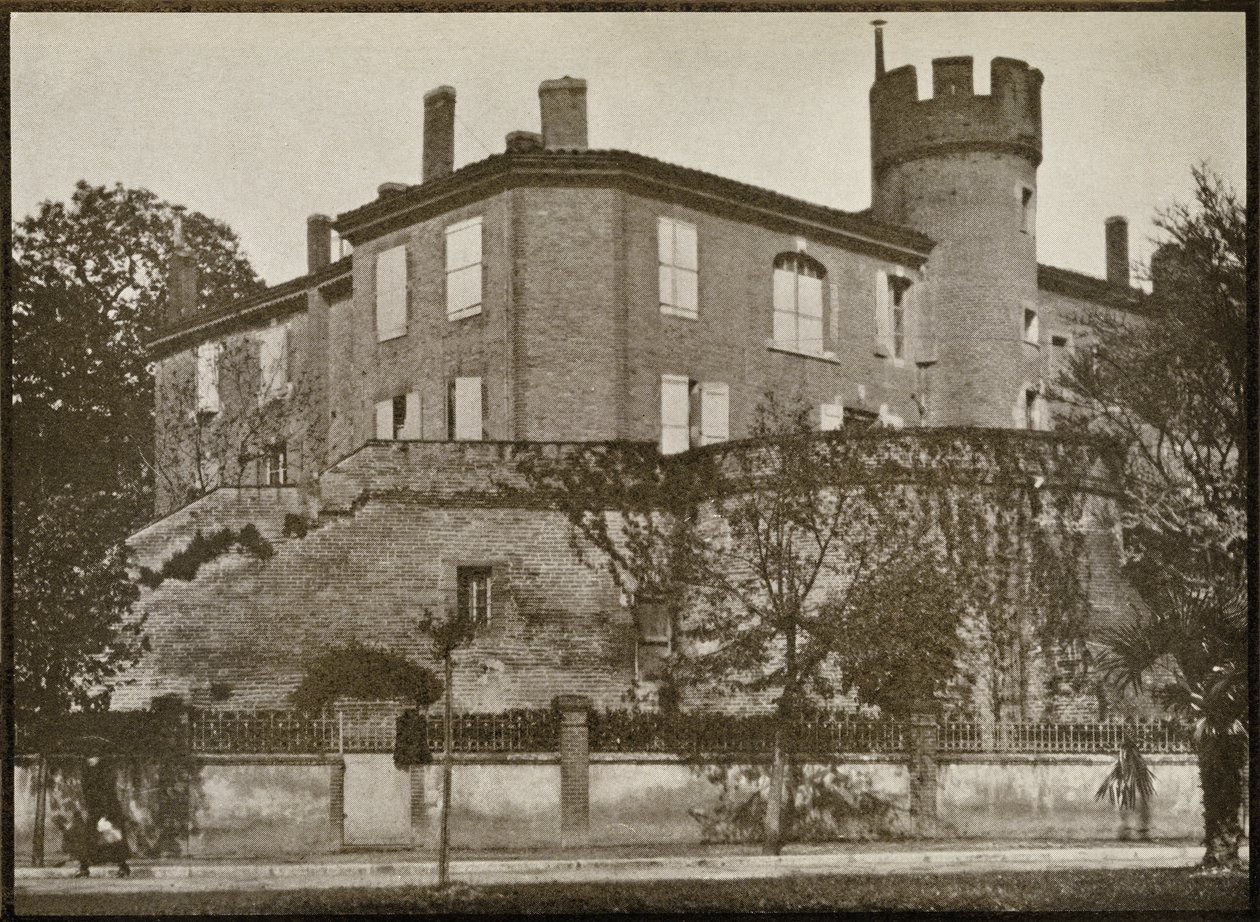 A casa em Albi onde Toulouse-Lautrec nasceu, de Toulouse-Lautrec por Gerstle Mack, publicado em 1938 de French Photographer