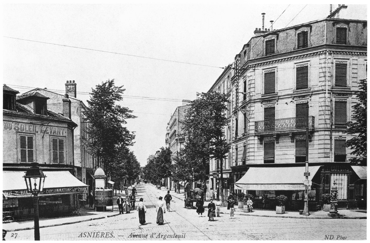 Vista, de, Asnieres, avenida, d&39;Argenteuil, c.1900 de French Photographer