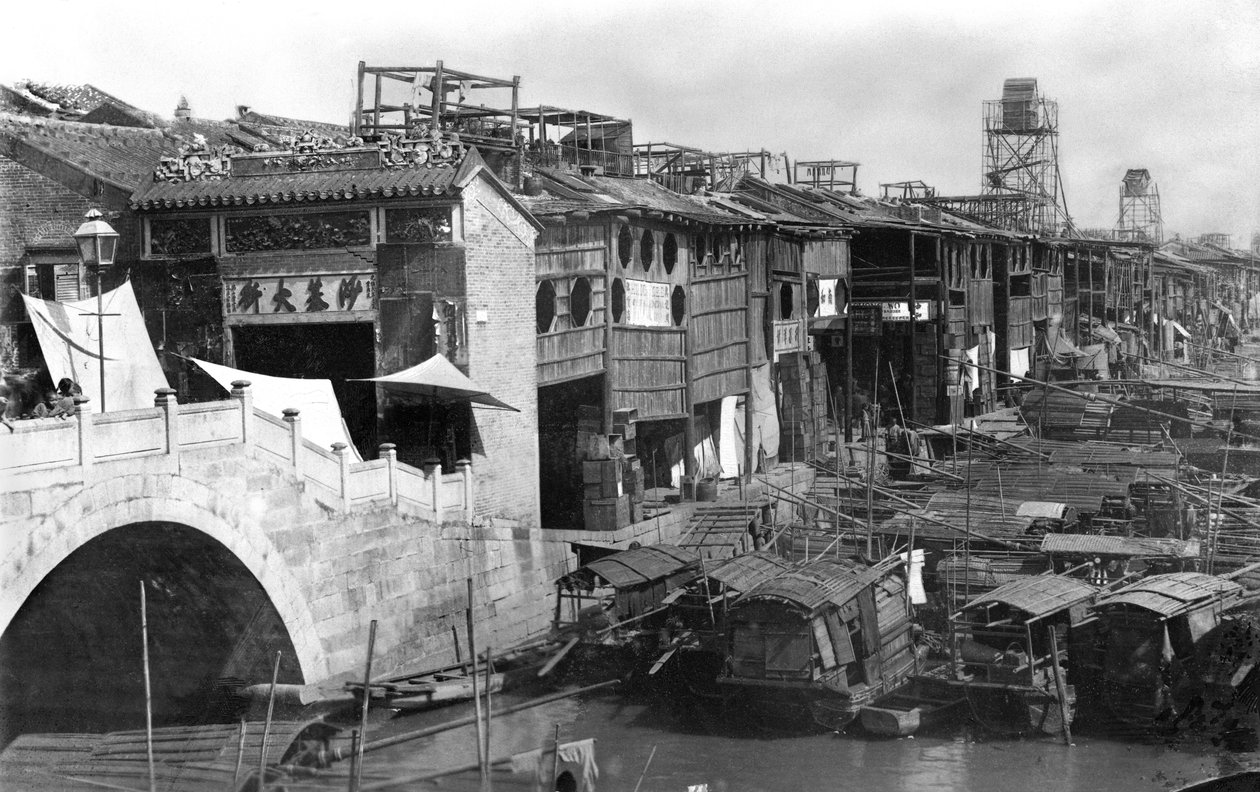Vista, de, cantão, china, c.1900 de French Photographer