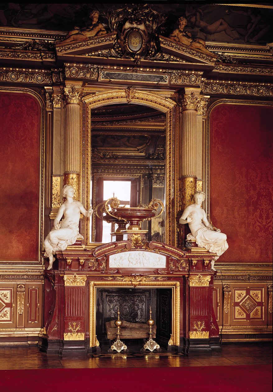 Vista da lareira no Grand Salon de French Photographer