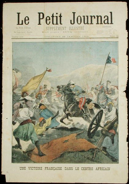 Uma vitória francesa na África Central, do Le Petit Journal, 26 de janeiro de 1902 de French School