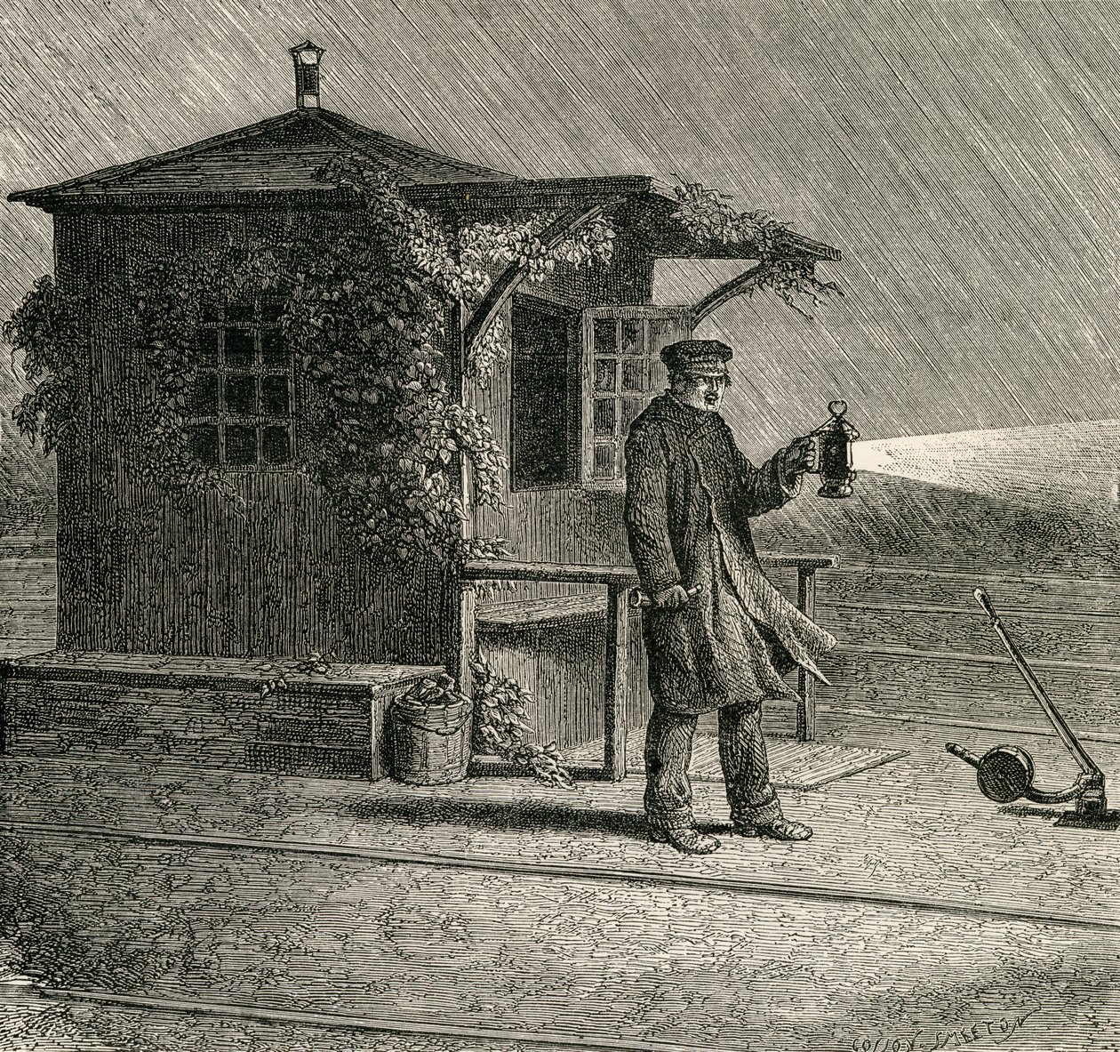 Um francês pointman no final do século 19, de "Imagens francesas" pelo Rev. Samuel G. Green, publicado em 1878 de French School