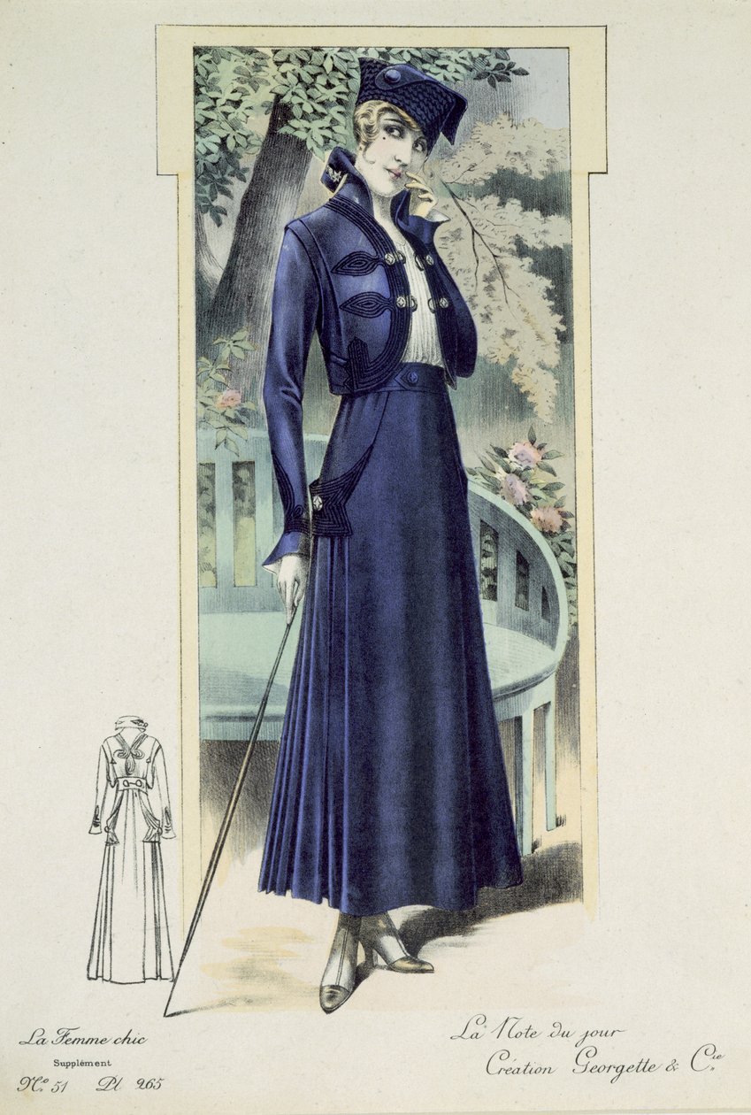 Uma elegante dama francesa de French School