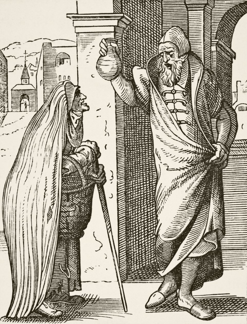 Um médico no século 16, de "Ciência e Literatura na Idade Média" por Paul Lacroix (1806-84) publicou Londres 1878 de French School