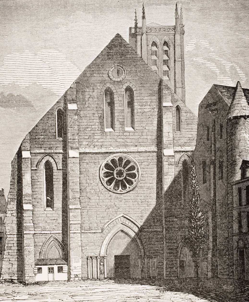 Abadia de St. Genevieve, Paris, de &39;A Idade Média e o Renascimento&39; de Paul Lacroix (1806-84) publicou 1847 de French School