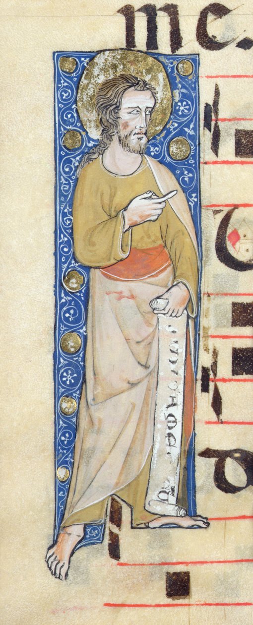 Um apóstolo segurando um talismã, Judica me deus, c.1320 de French School