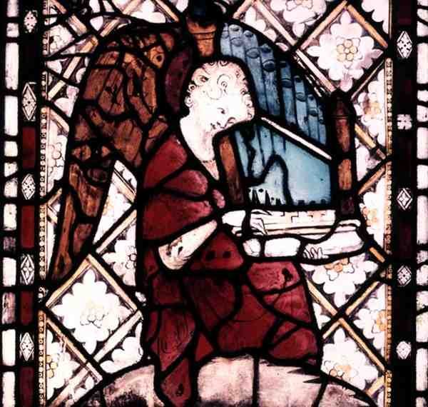 Anjo Jogando um Órgão, c.1330 de French School