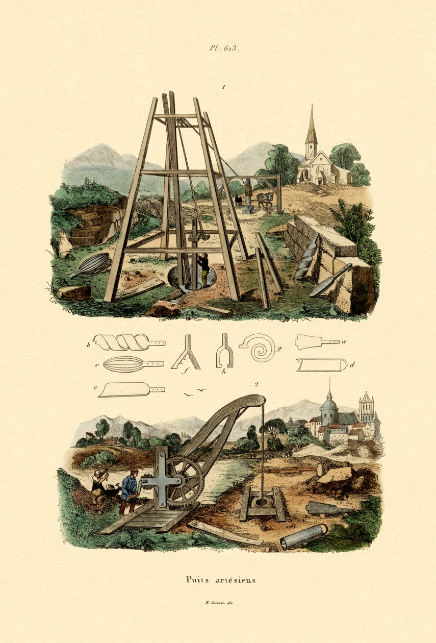 Poço Artesiano, 1833-39 de French School