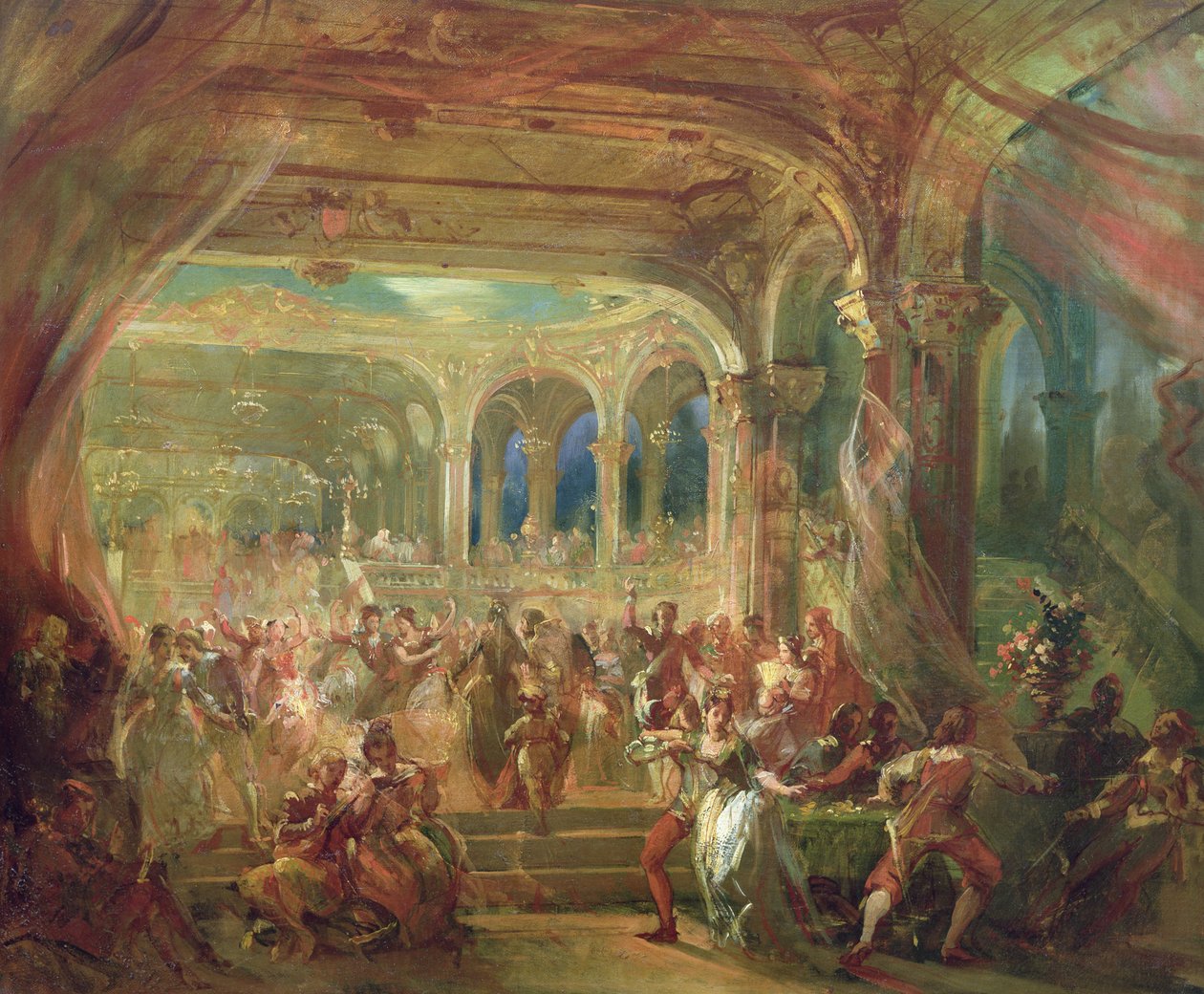 Bola na Ópera de Paris durante o Segundo Império de French School
